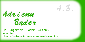 adrienn bader business card